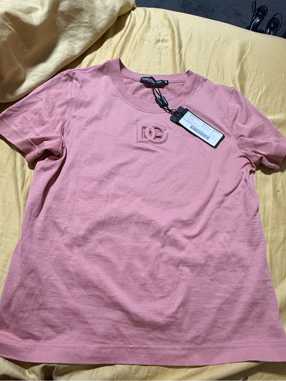Dolce & Gabbana Rose Pink Crewneck Tee